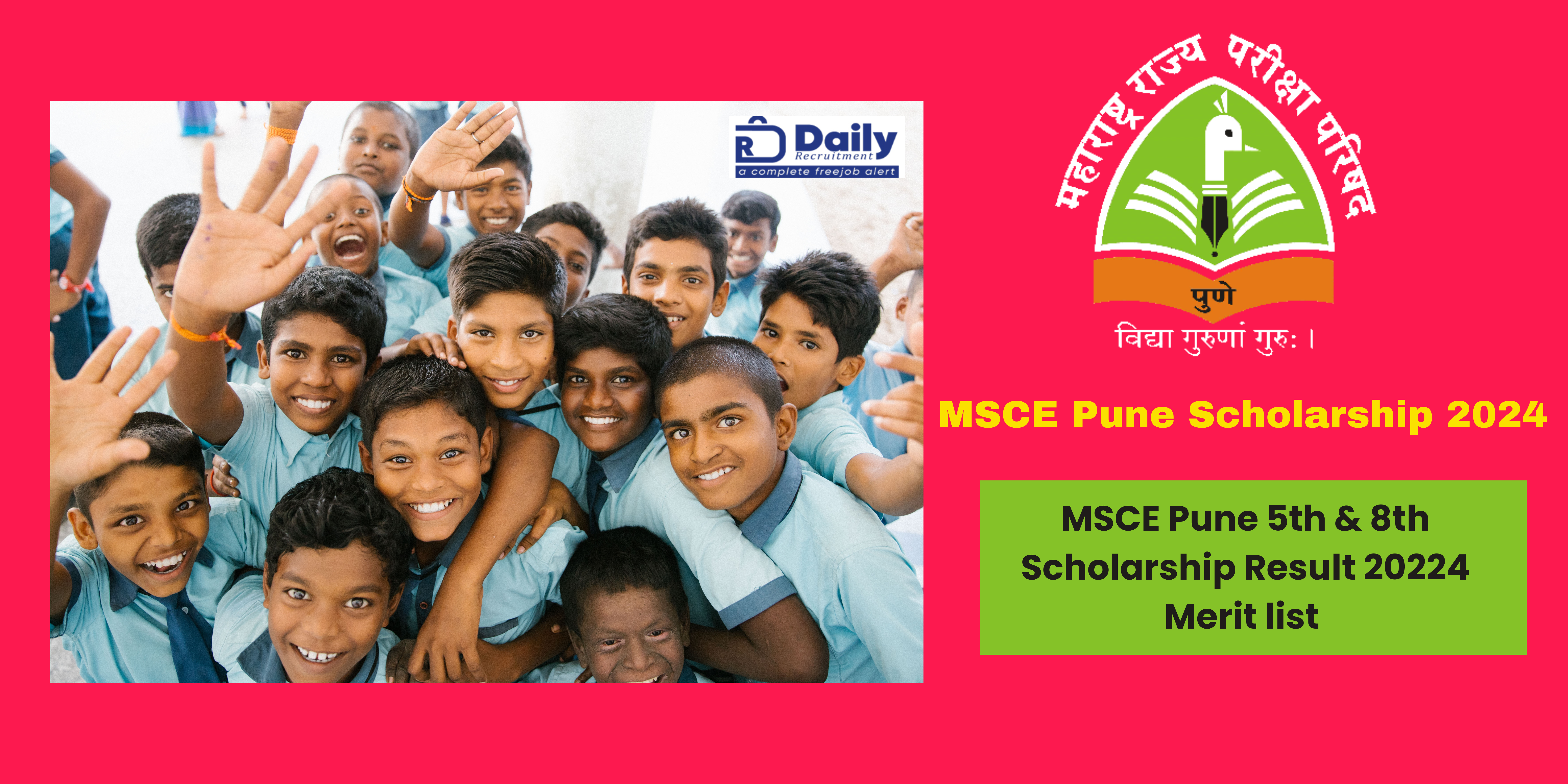 MSCE Pune 5th & 8th Scholarship Result 2024 Merit List