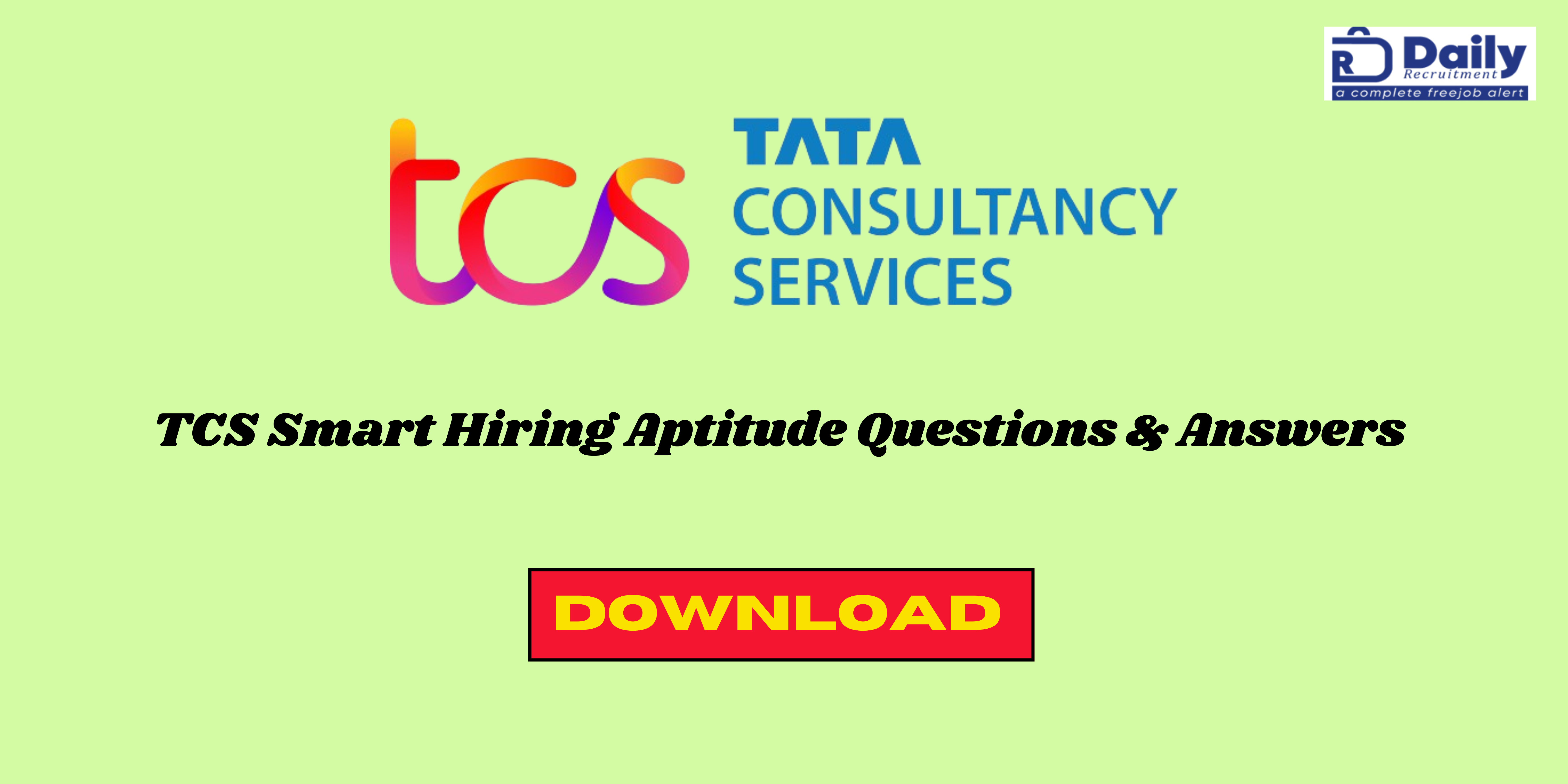 TCS Smart Hiring Aptitude Questions & Answers