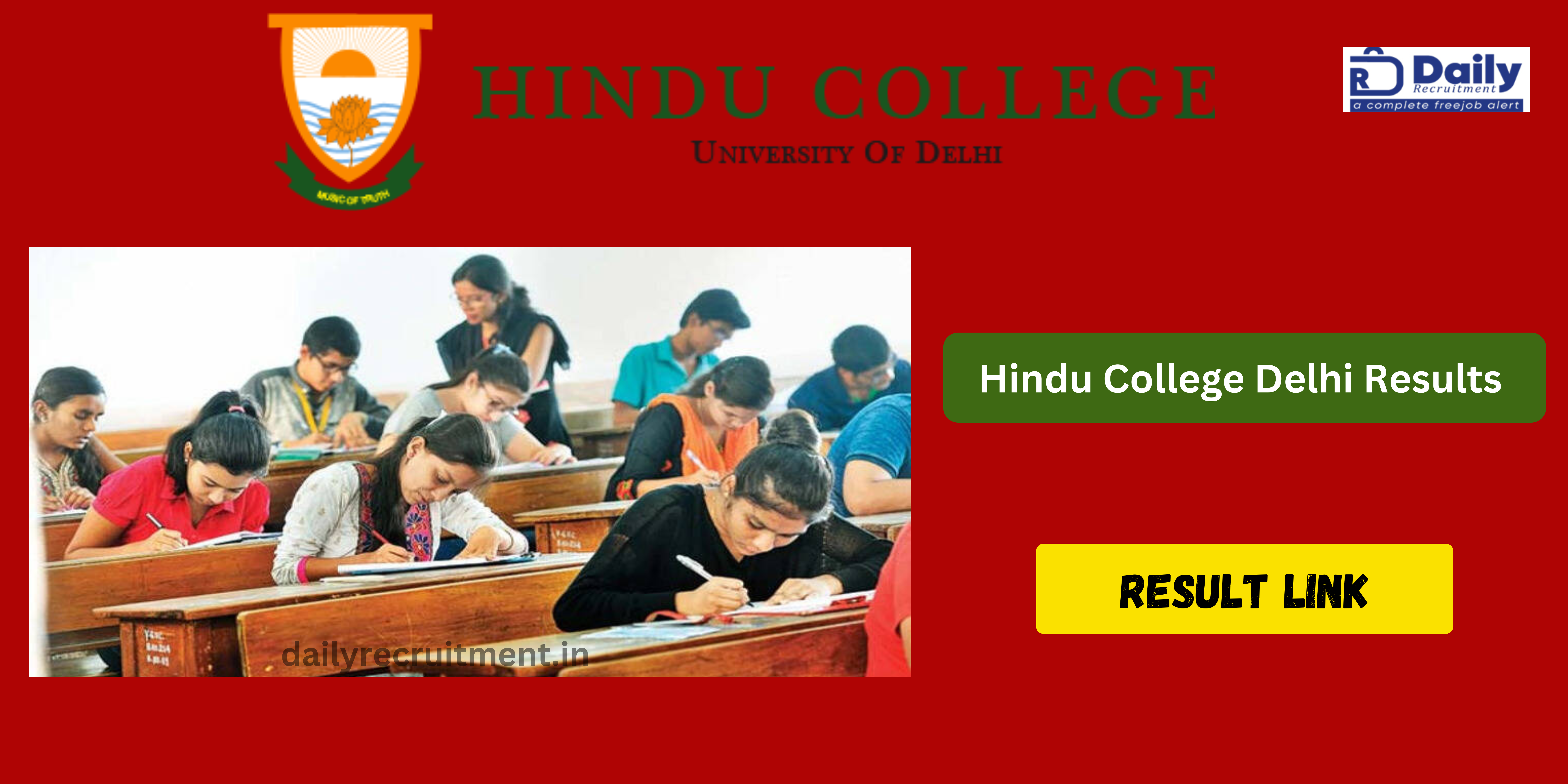 Hindu College Delhi Results 2024